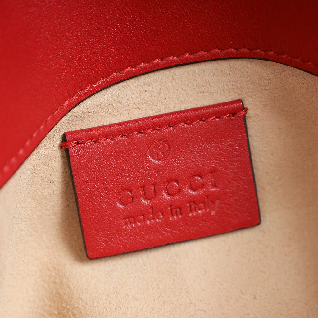 Gucci Red GG Marmont Matelasse Mini Bag