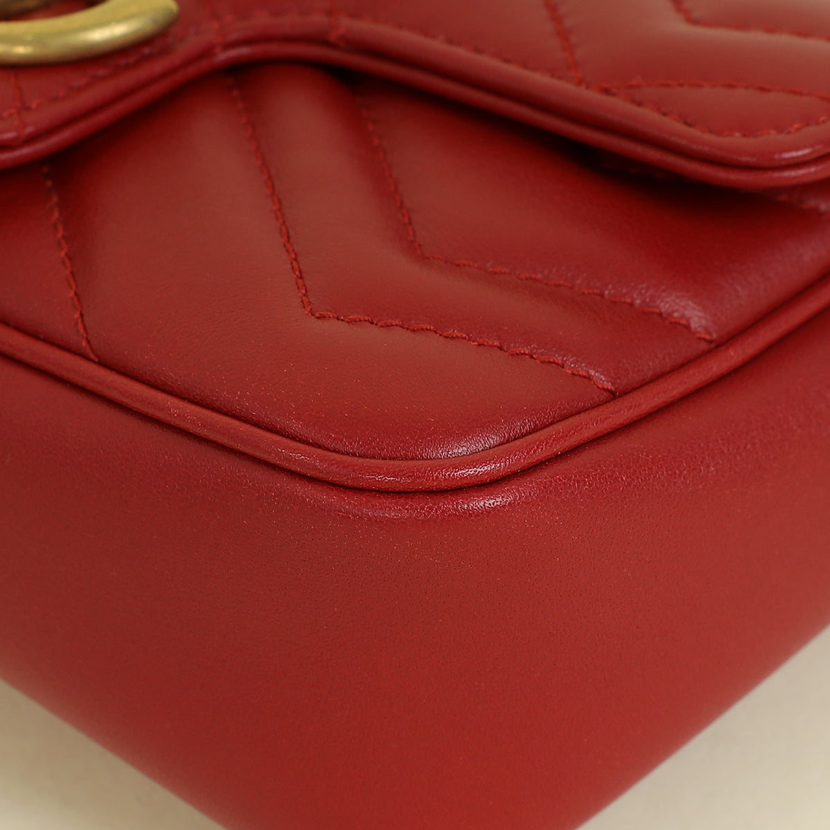 Gucci Red GG Marmont Matelasse Mini Bag
