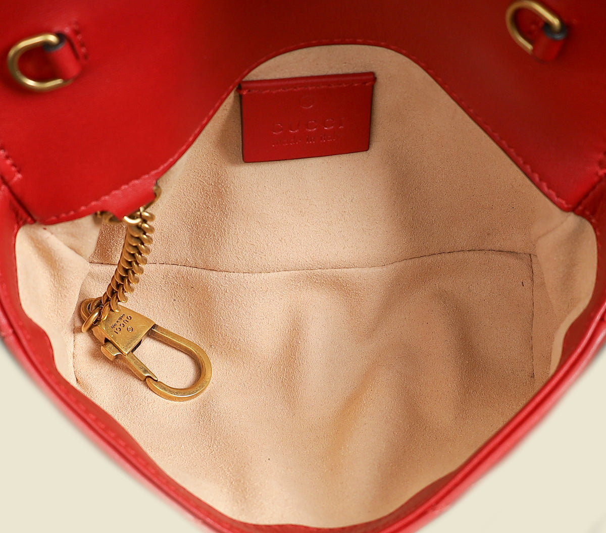 Gucci Red GG Marmont Matelasse Mini Bag