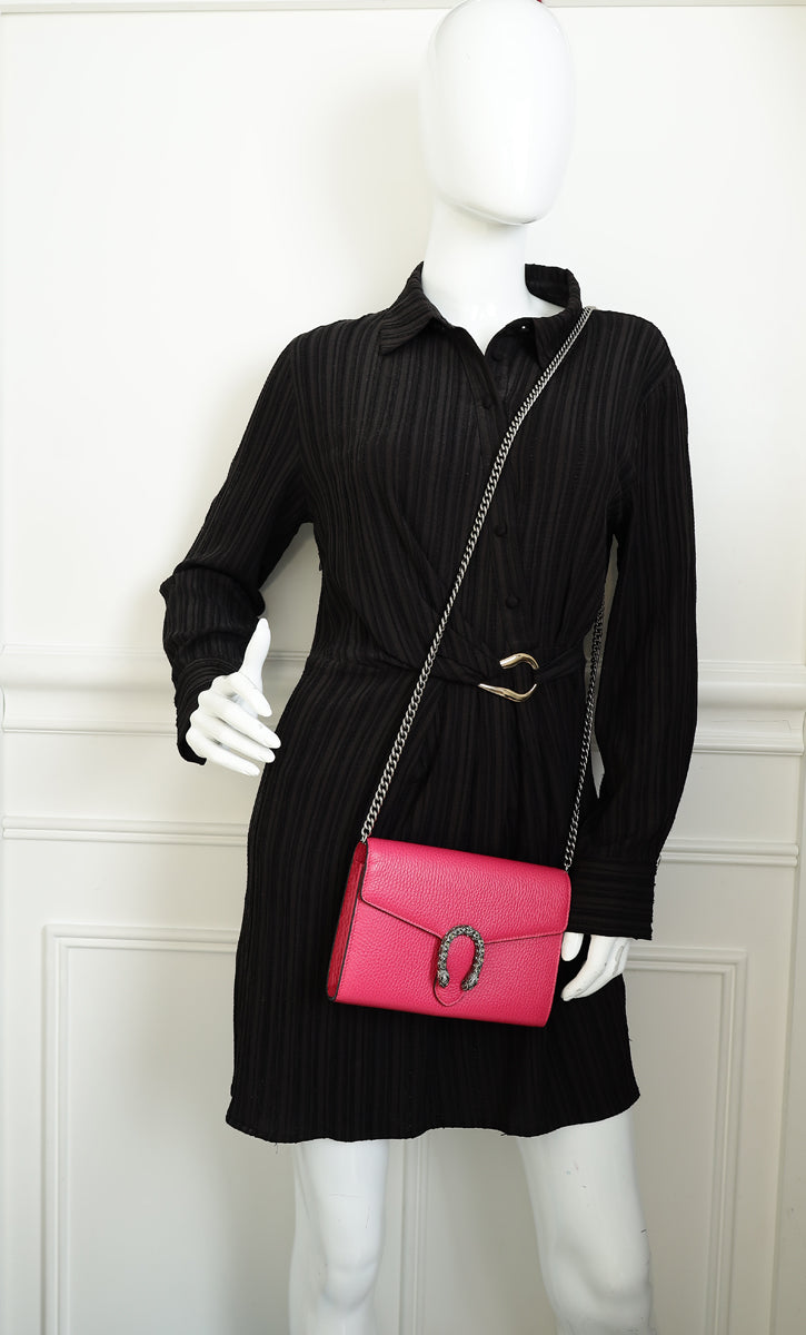 Gucci Fuchsia Dionysus Wallet On Chain