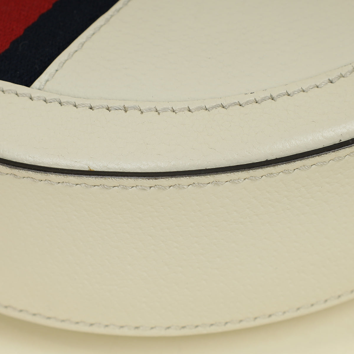 Gucci White Ophidia Mini Round Shoulder Bag
