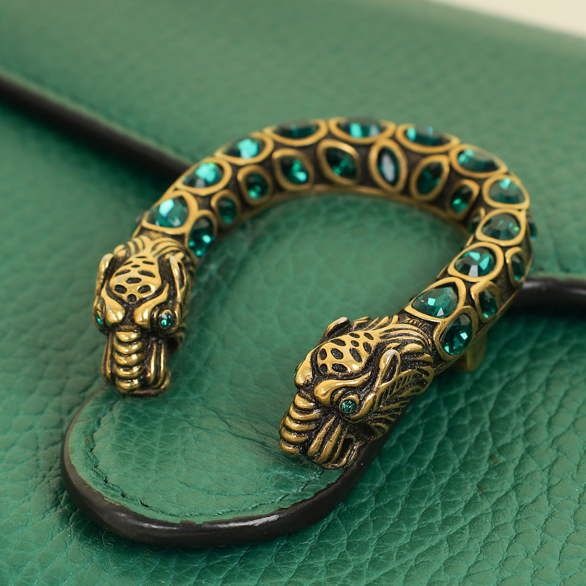 Gucci Emerald Green Dionysus Mini Chain Wallet