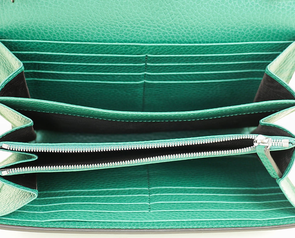 Gucci Emerald Green Dionysus Mini Chain Wallet