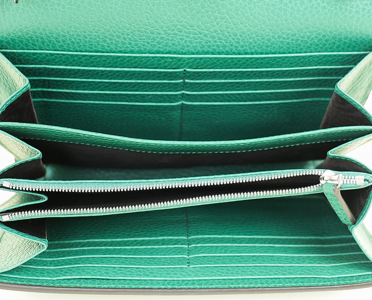 Gucci Emerald Green Dionysus Mini Chain Wallet