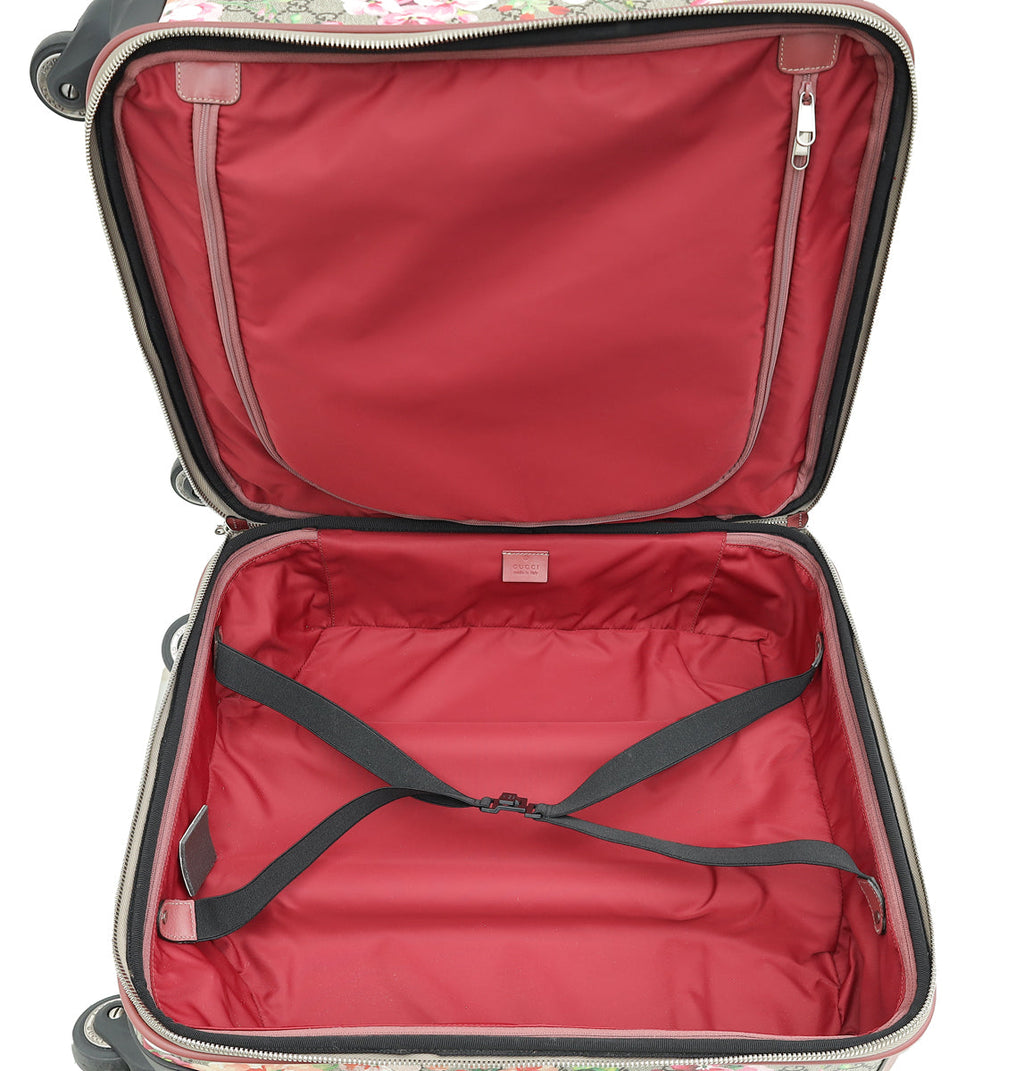 Gucci Ebony Multicolor GG Supreme Floral Small Cabin Trolley Bag