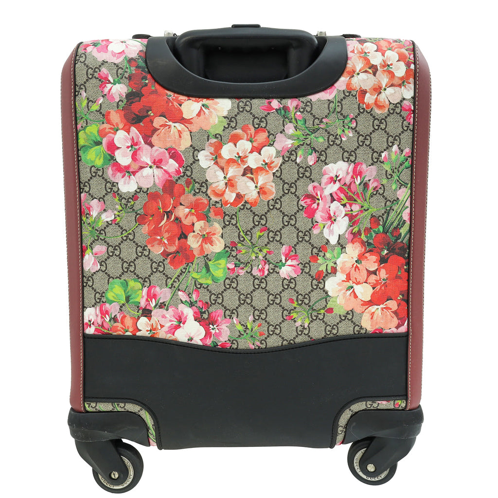 Gucci Ebony Multicolor GG Supreme Floral Small Cabin Trolley Bag