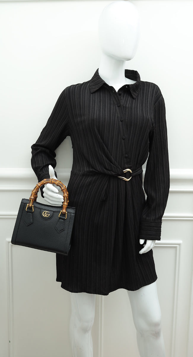 Gucci Black Mini Diana Tote Bag