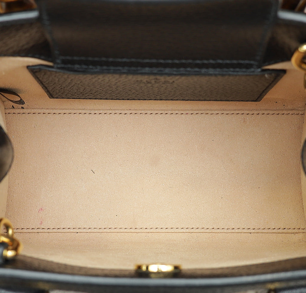 Gucci Black Mini Diana Tote Bag