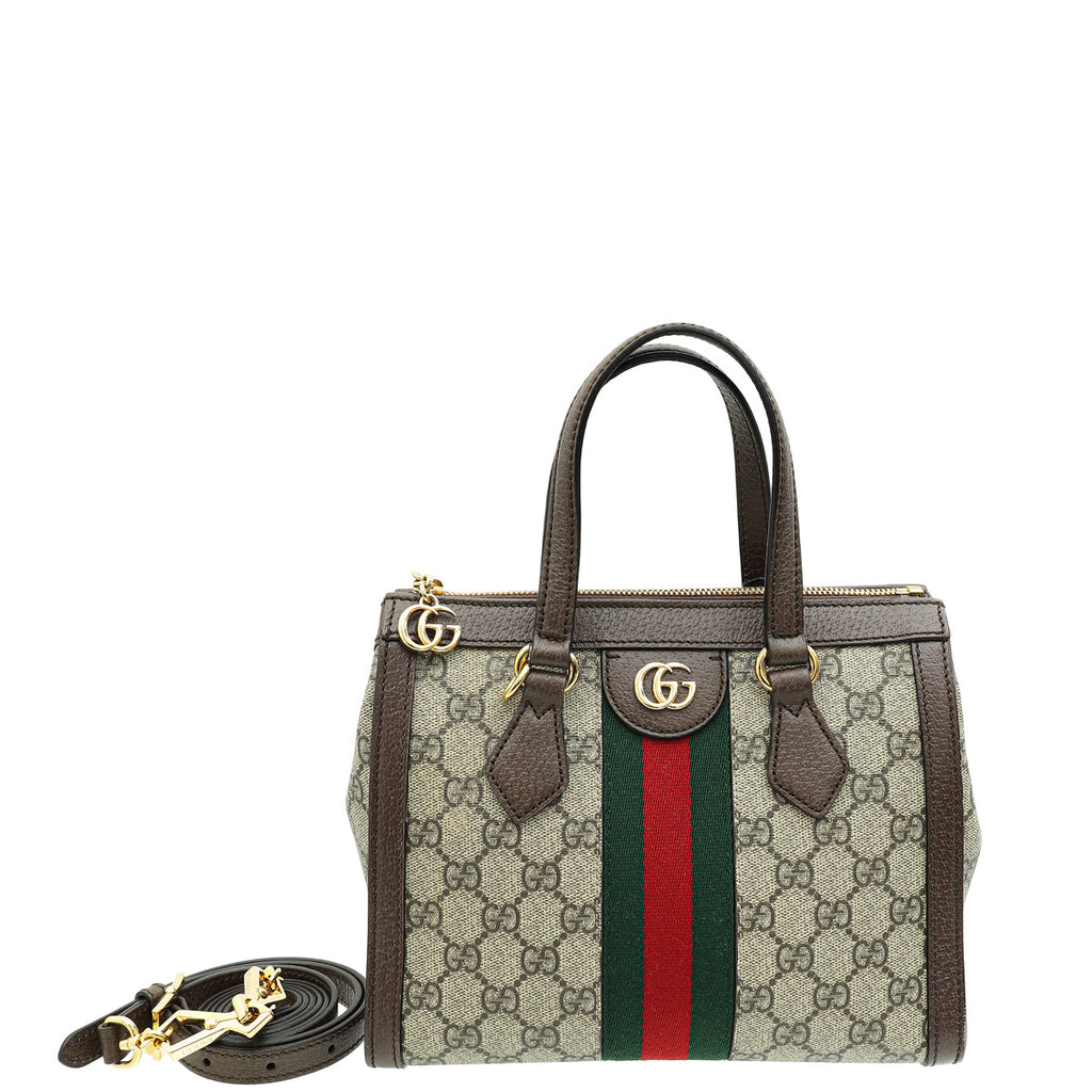 Gucci Ebony GG Supreme Ophidia Small Tote Bag