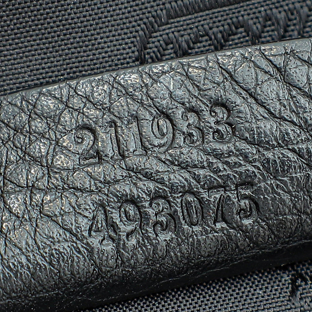 Gucci Black Guccissima New Web Large Hobo Bag