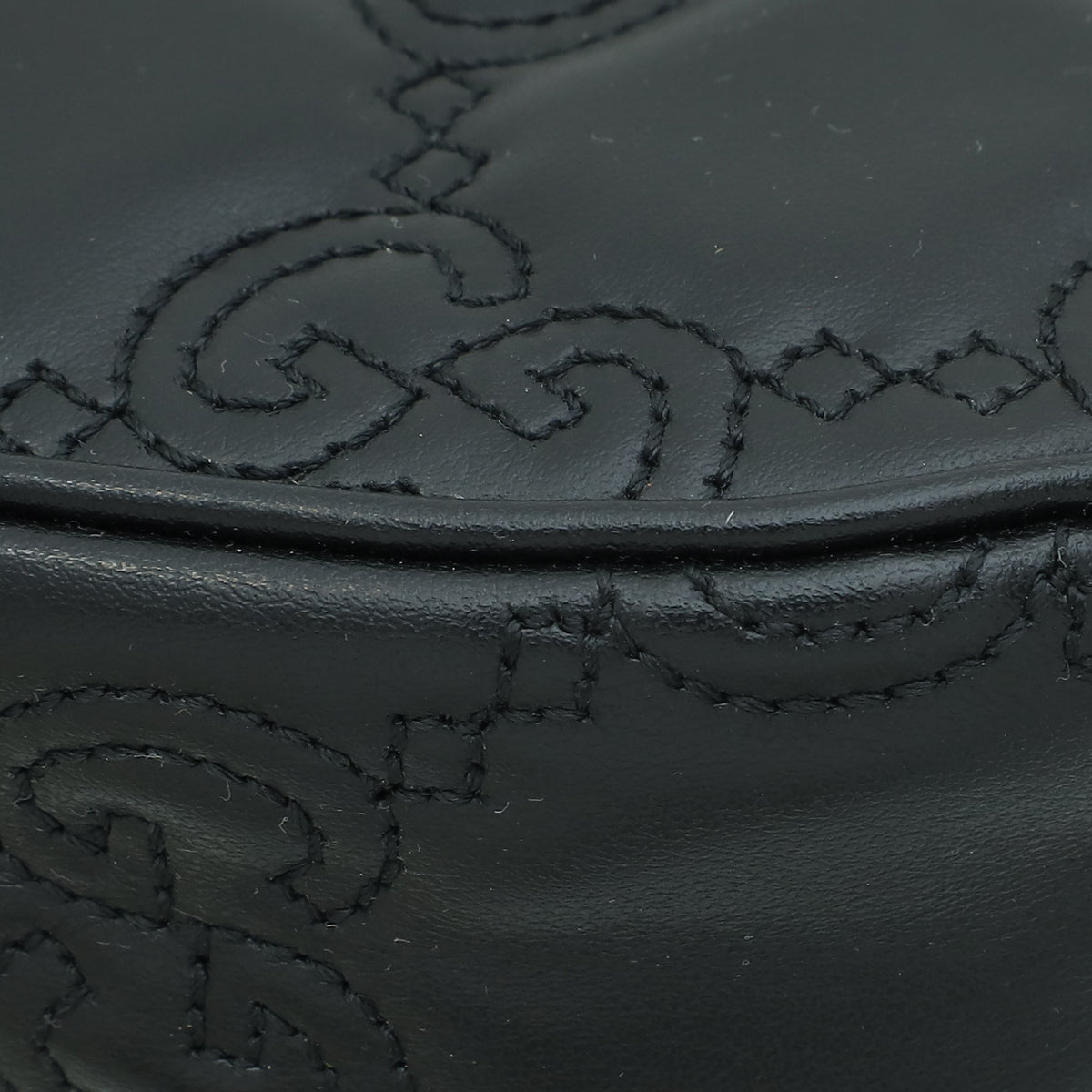 Gucci Black GG Matelasse Mini Hobo Bag
