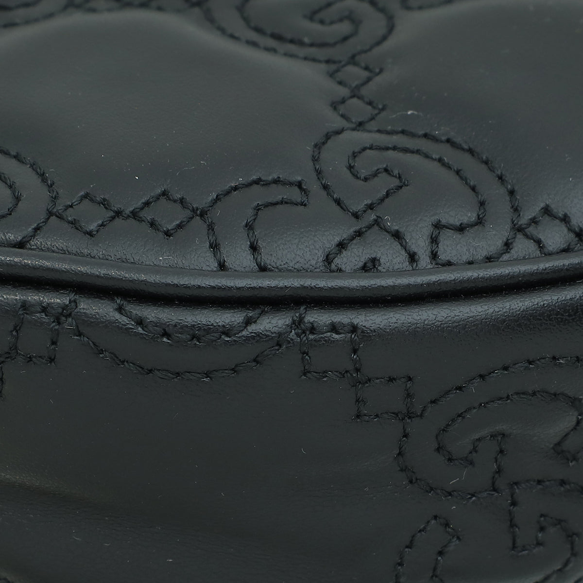 Gucci Black GG Matelasse Mini Hobo Bag