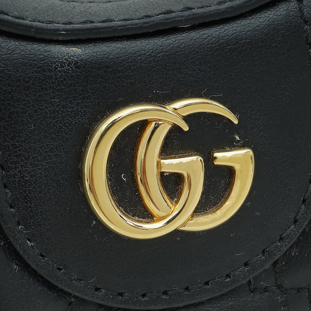 Gucci Black GG Matelasse Mini Hobo Bag
