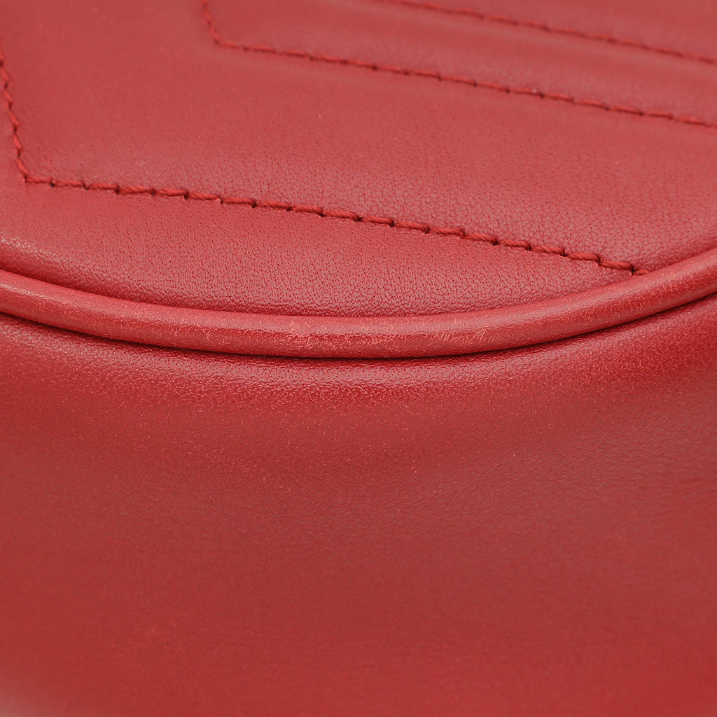 Gucci Red GG Marmont Small Belt Bag