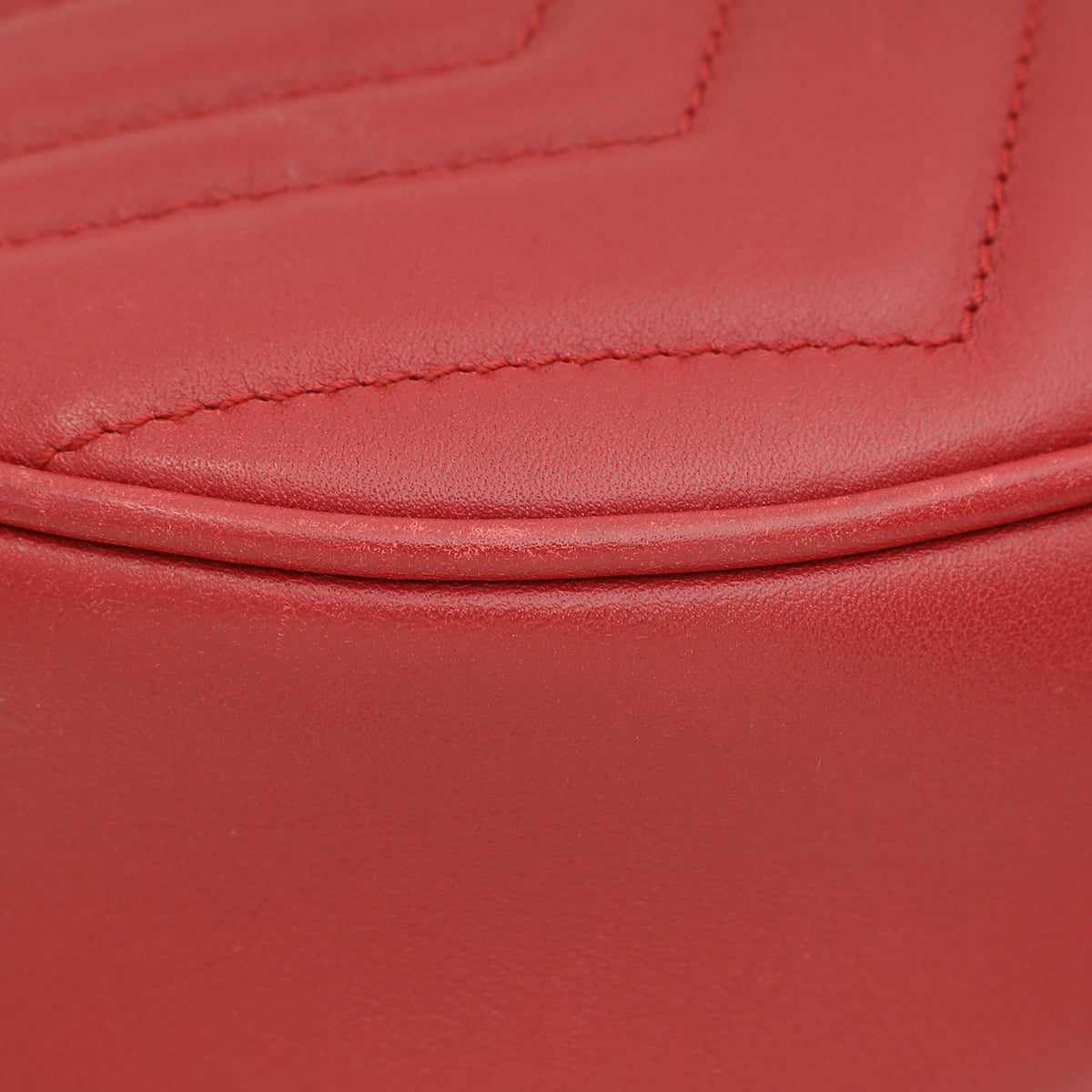 Gucci Red GG Marmont Small Belt Bag
