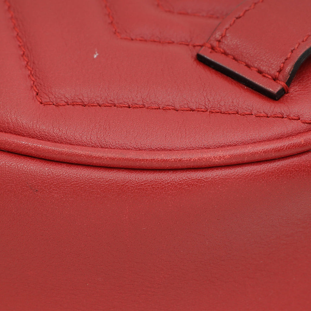 Gucci Red GG Marmont Small Belt Bag