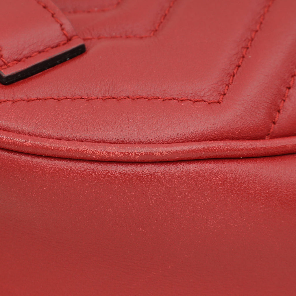 Gucci Red GG Marmont Small Belt Bag