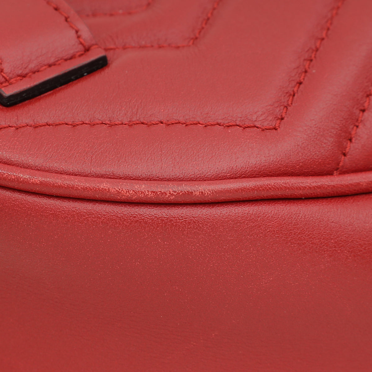 Gucci Red GG Marmont Small Belt Bag