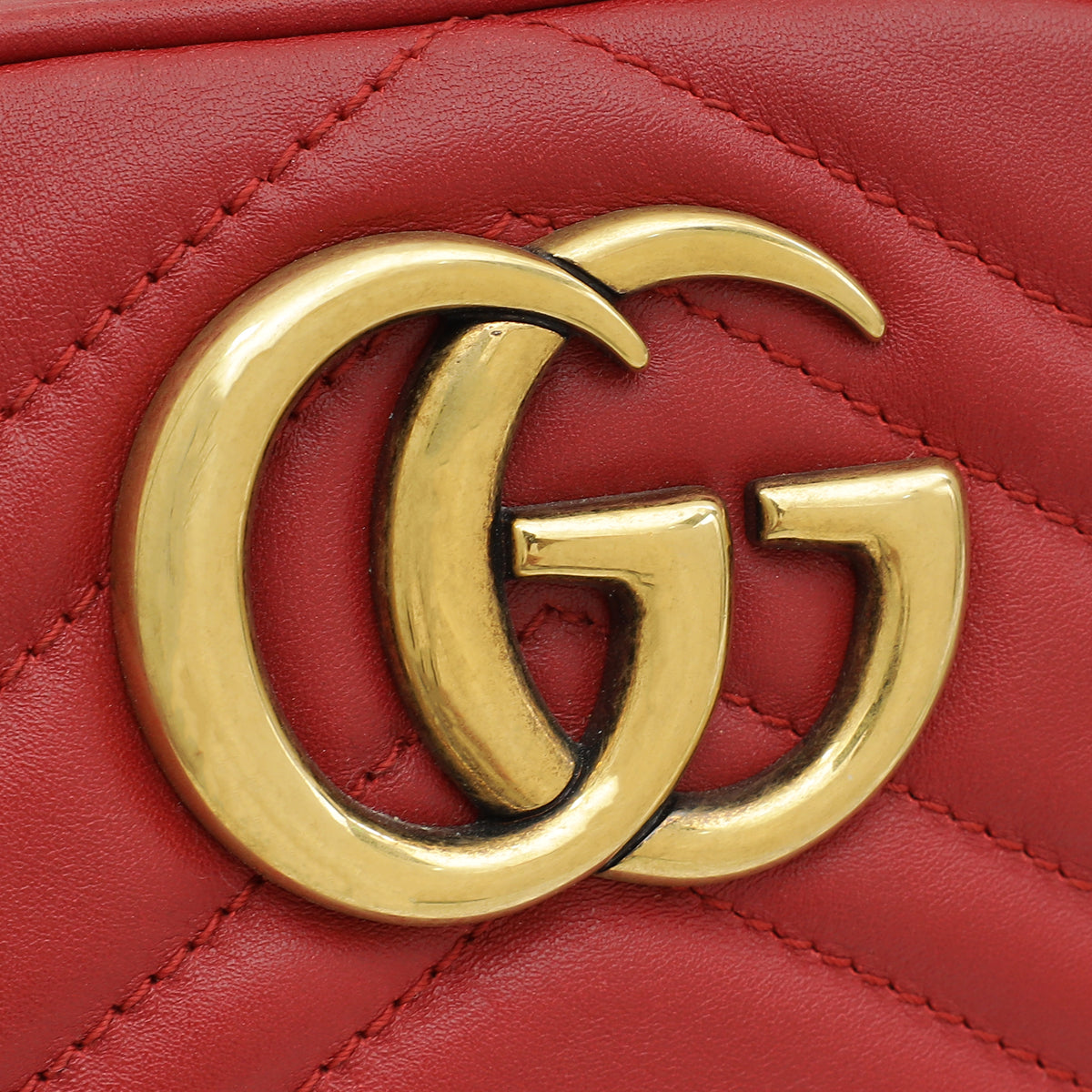 Gucci Red GG Marmont Small Belt Bag