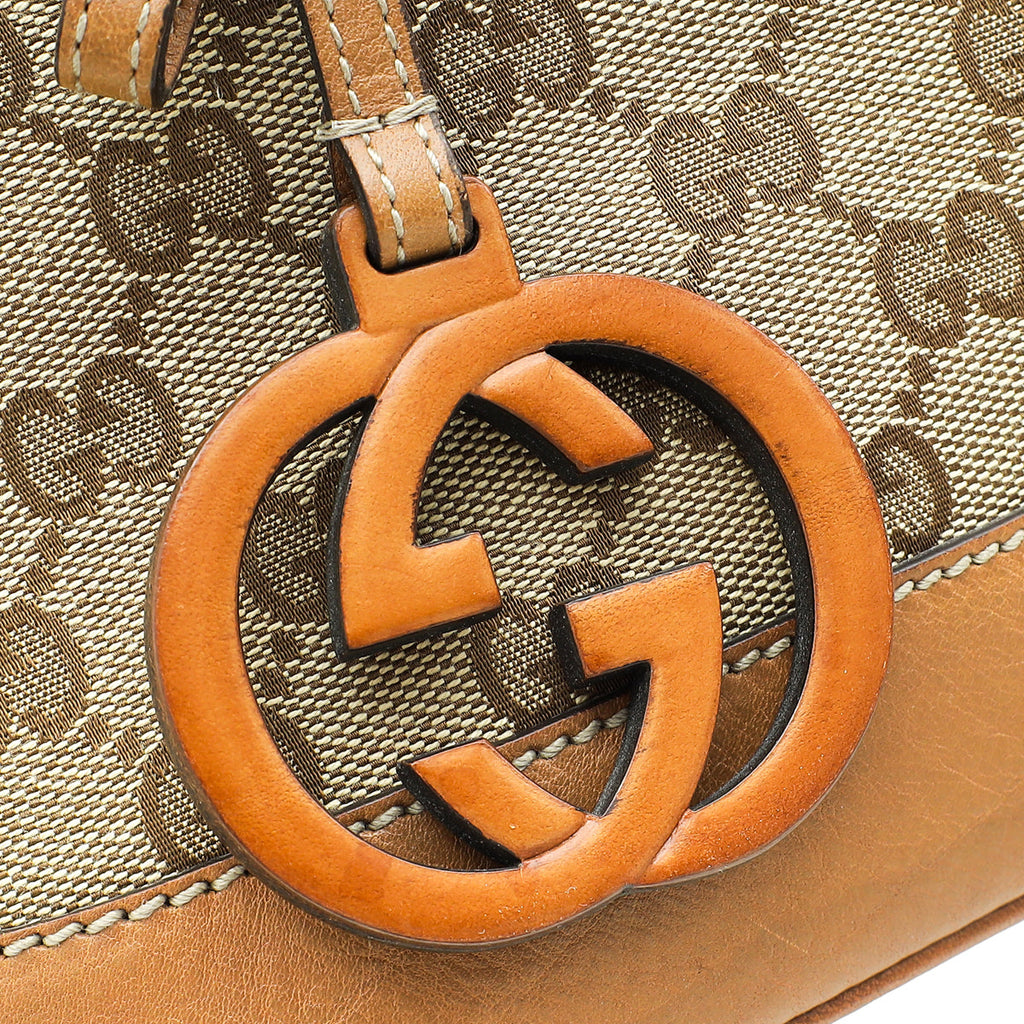 Gucci Bicolor GG Interlocking Dome Satchel Bag