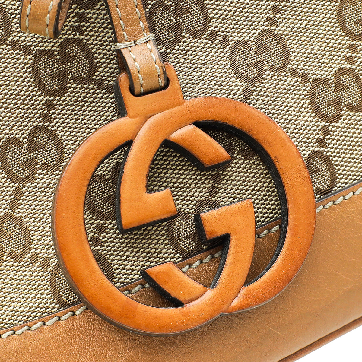 Gucci Bicolor GG Interlocking Dome Satchel Bag
