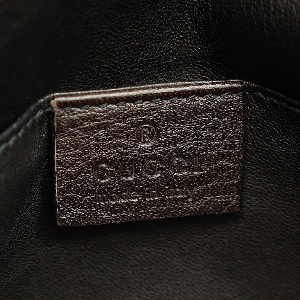 Gucci Dark Gray Croisette Bamboo Evening Bag