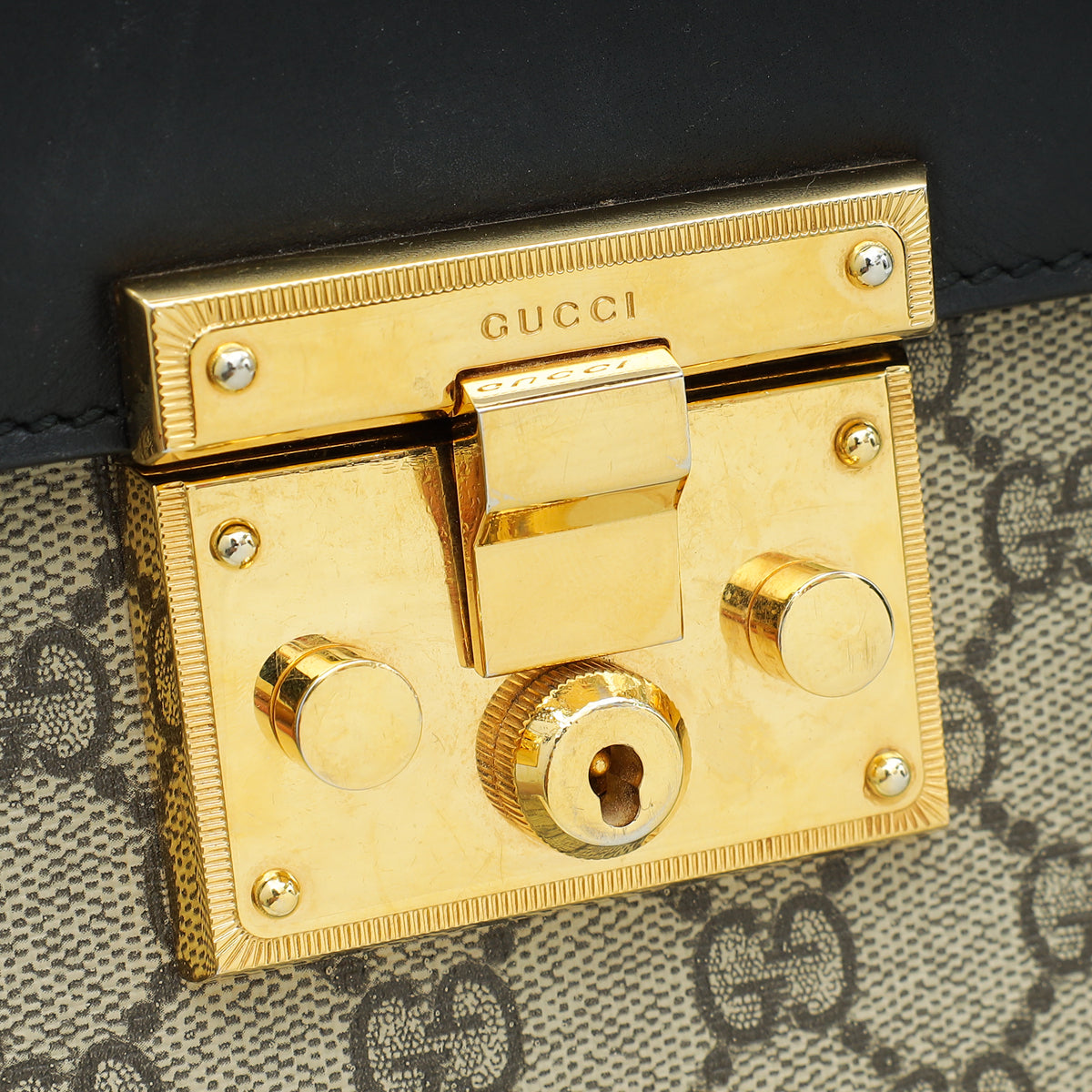 Gucci Tricolor Padlock Top Handle Bag