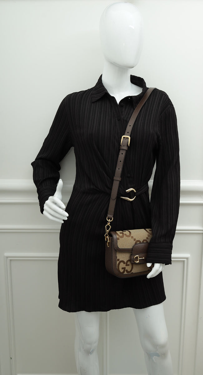Gucci Ebony GG Horsebit 1955 Mini Shoulder Bag