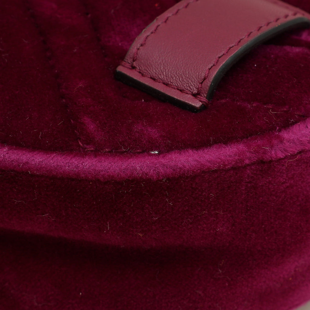 Gucci Violet GG Marmont Velvet Mini Belt Bag