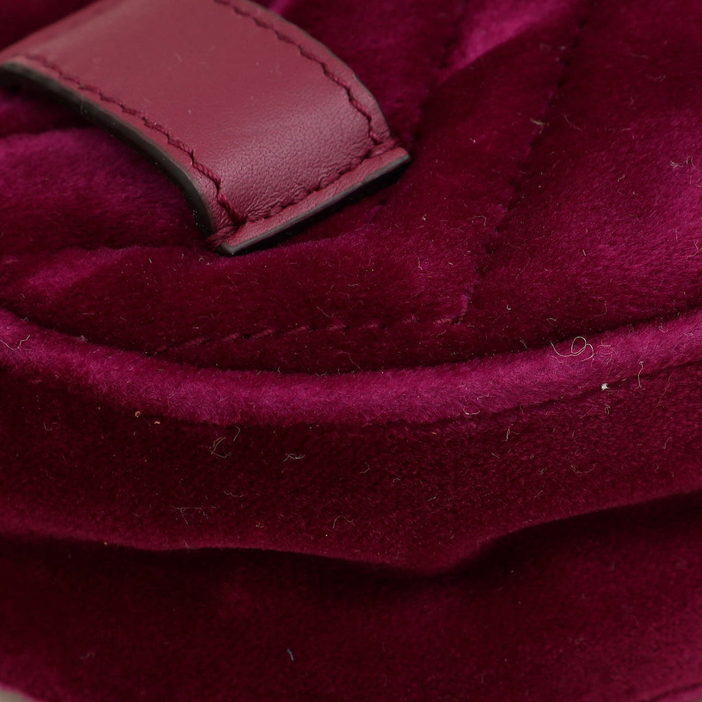 Gucci Violet GG Marmont Velvet Mini Belt Bag