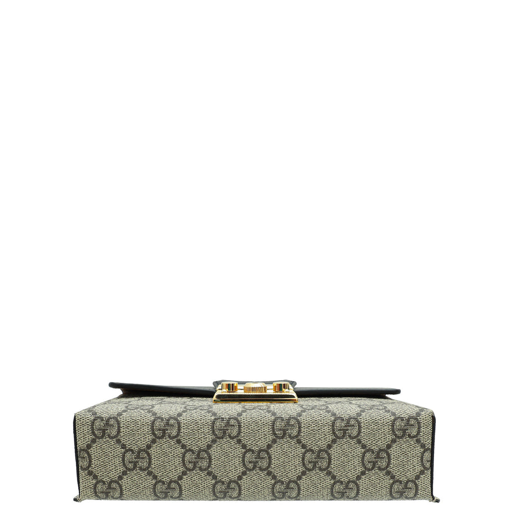 Gucci Bicolor GG Supreme Padlock Mini Bag