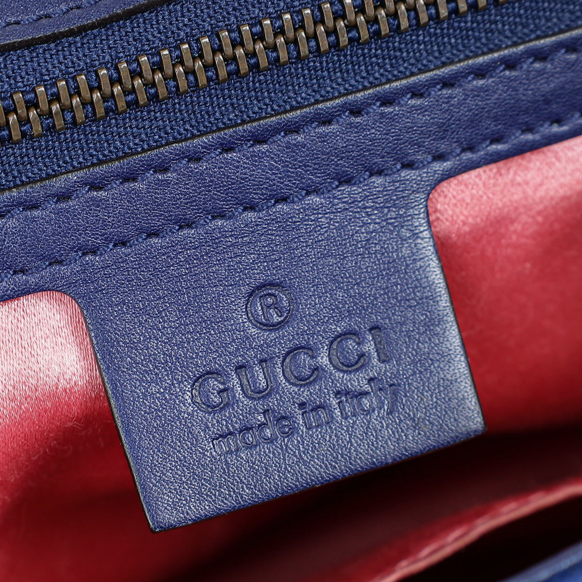 Gucci Dark Blue GG Marmont Velvet Large Shoulder Bag