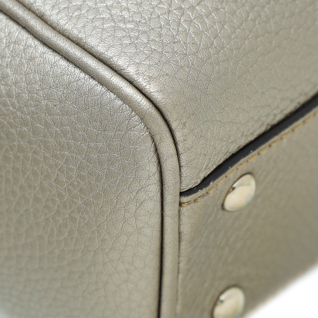 Gucci Champagne Bamboo Mini Shopper Bag W/ Twilly