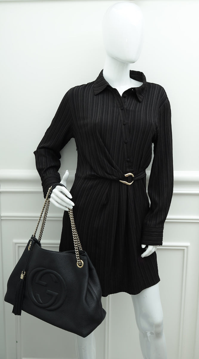 Gucci Black Soho Tassel Tote Bag