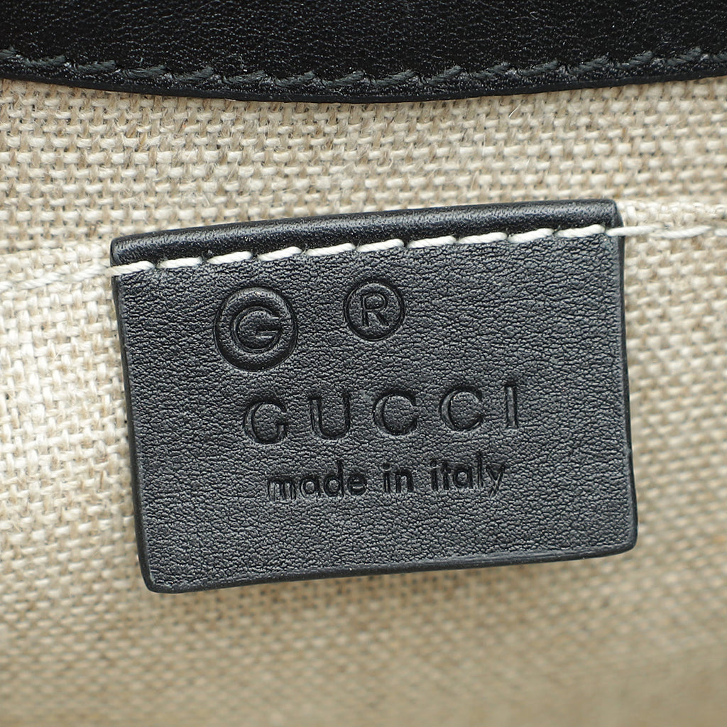Gucci Black GG Microcannage Emily Mini Bag