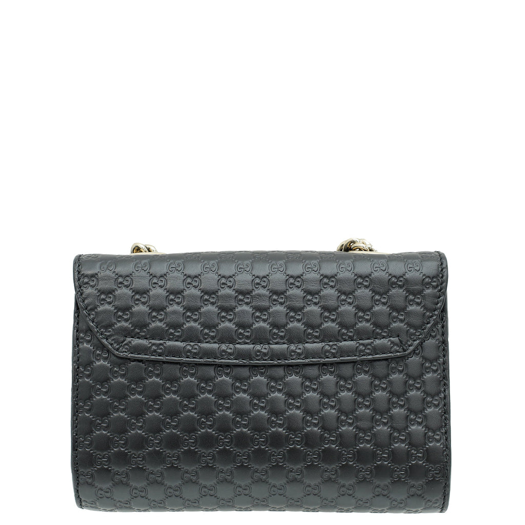 Gucci Black GG Microcannage Emily Mini Bag