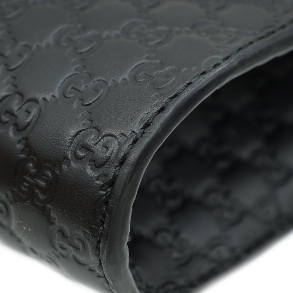 Gucci Black GG Microcannage Emily Mini Bag