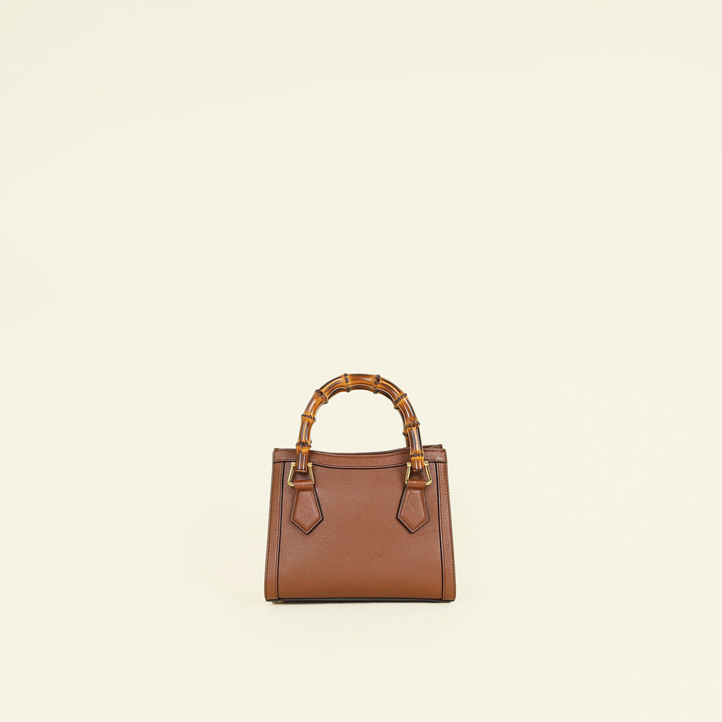 Gucci Brown Mini Diana Tote Bag