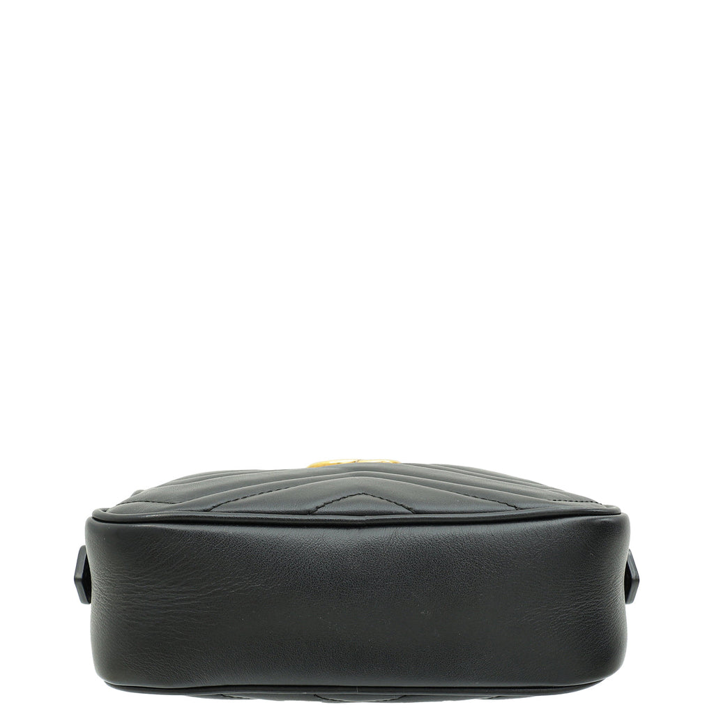 Gucci Black GG Marmont Mini Camera Bag