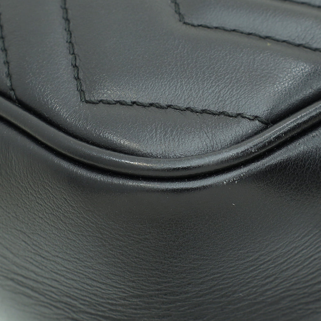 Gucci Black GG Marmont Mini Camera Bag