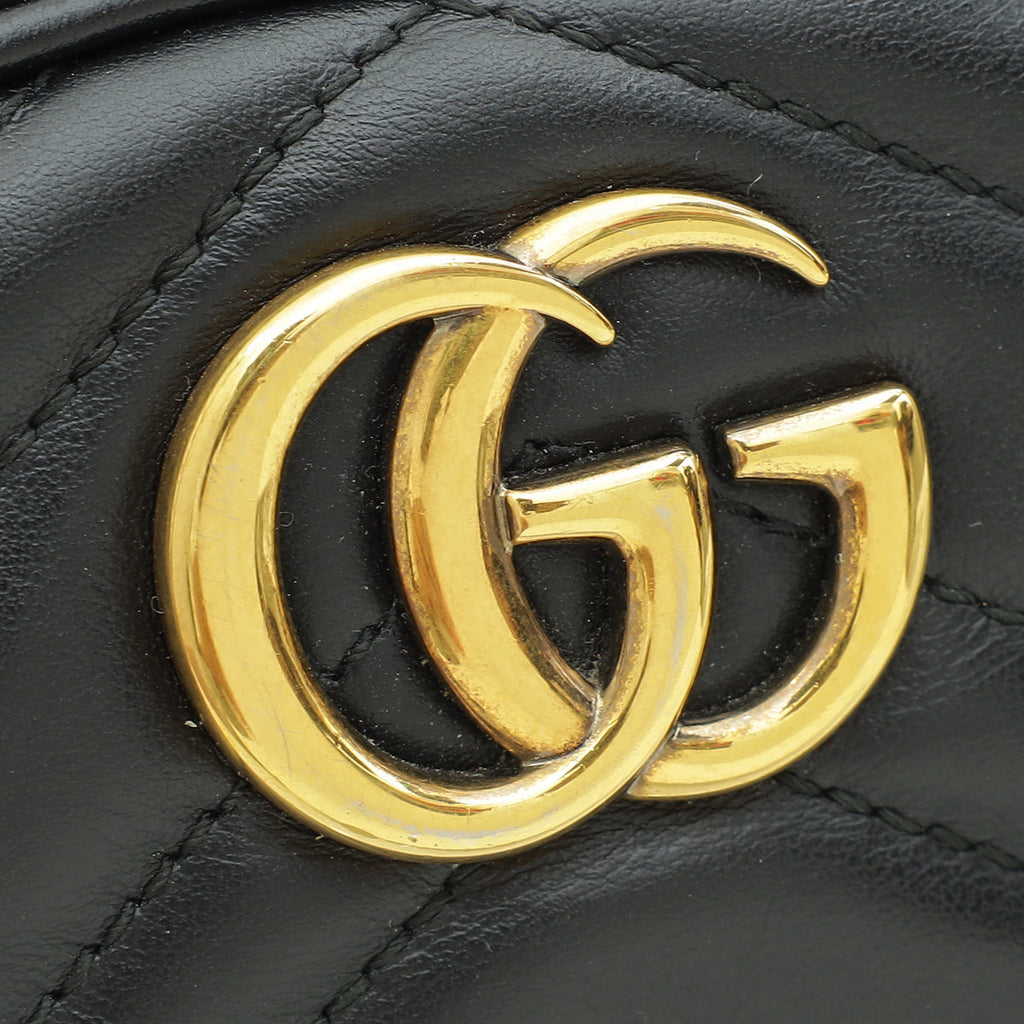 Gucci Black GG Marmont Mini Camera Bag