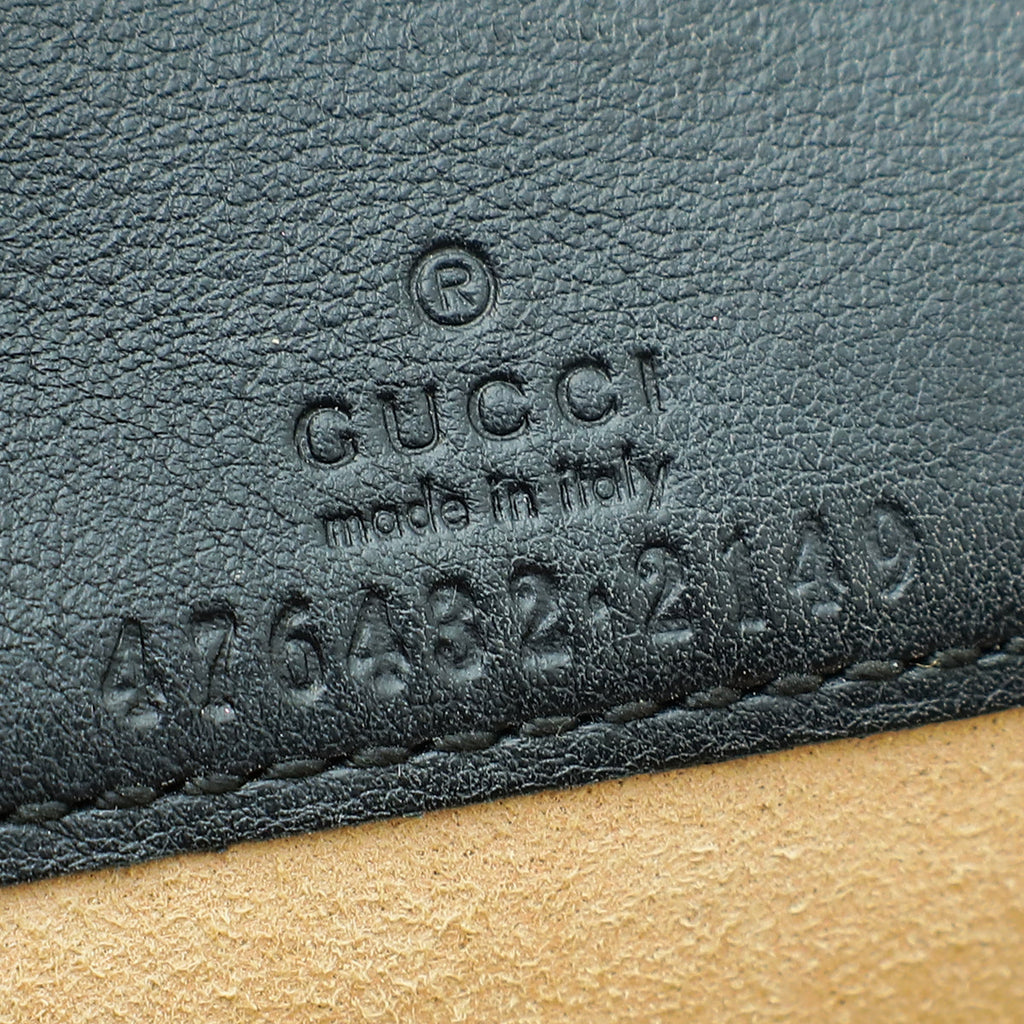 Gucci Navy Blue GG Velvet Crystal Dionysus Super Mini Bag