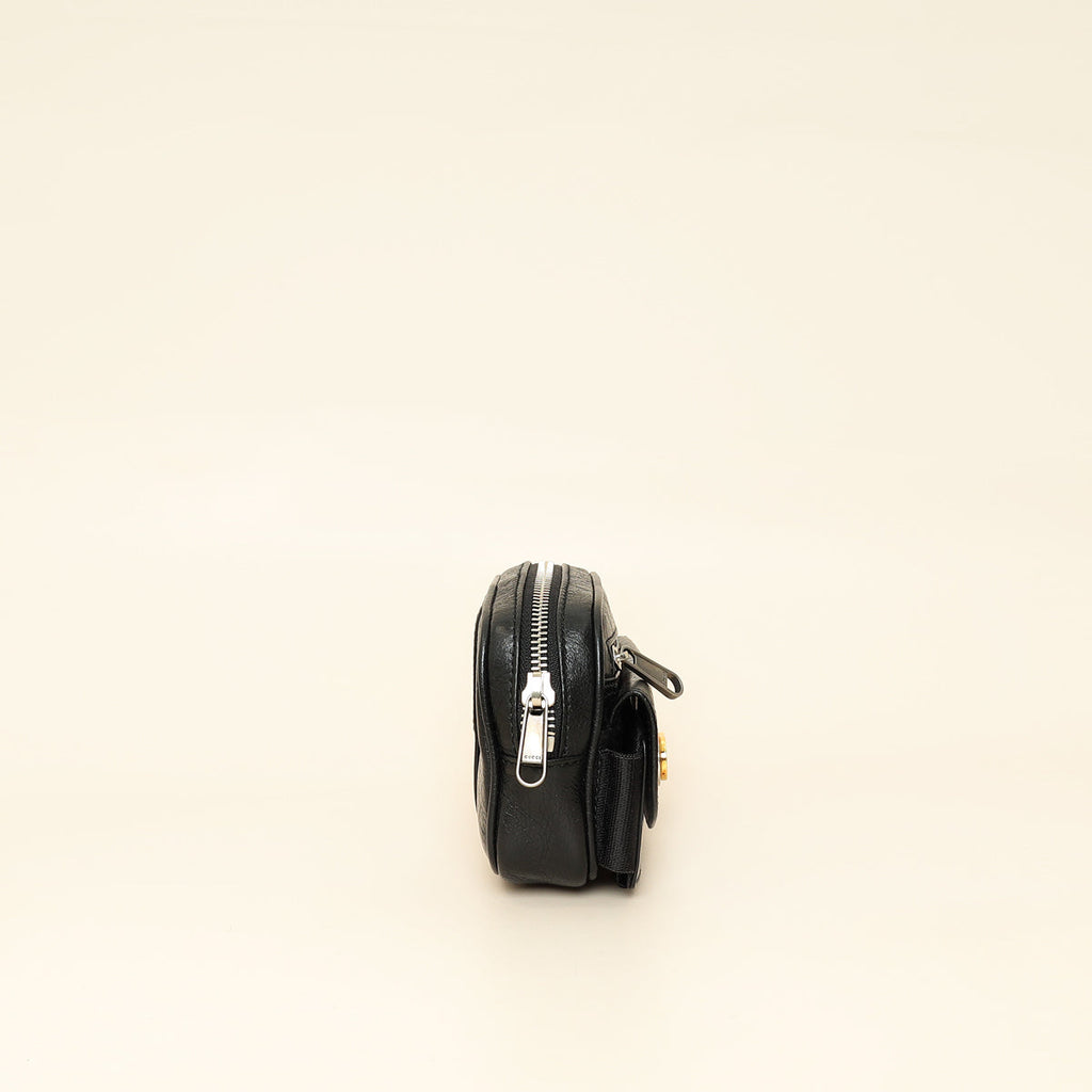 Gucci Black Cracked Morpheus Belt Bag
