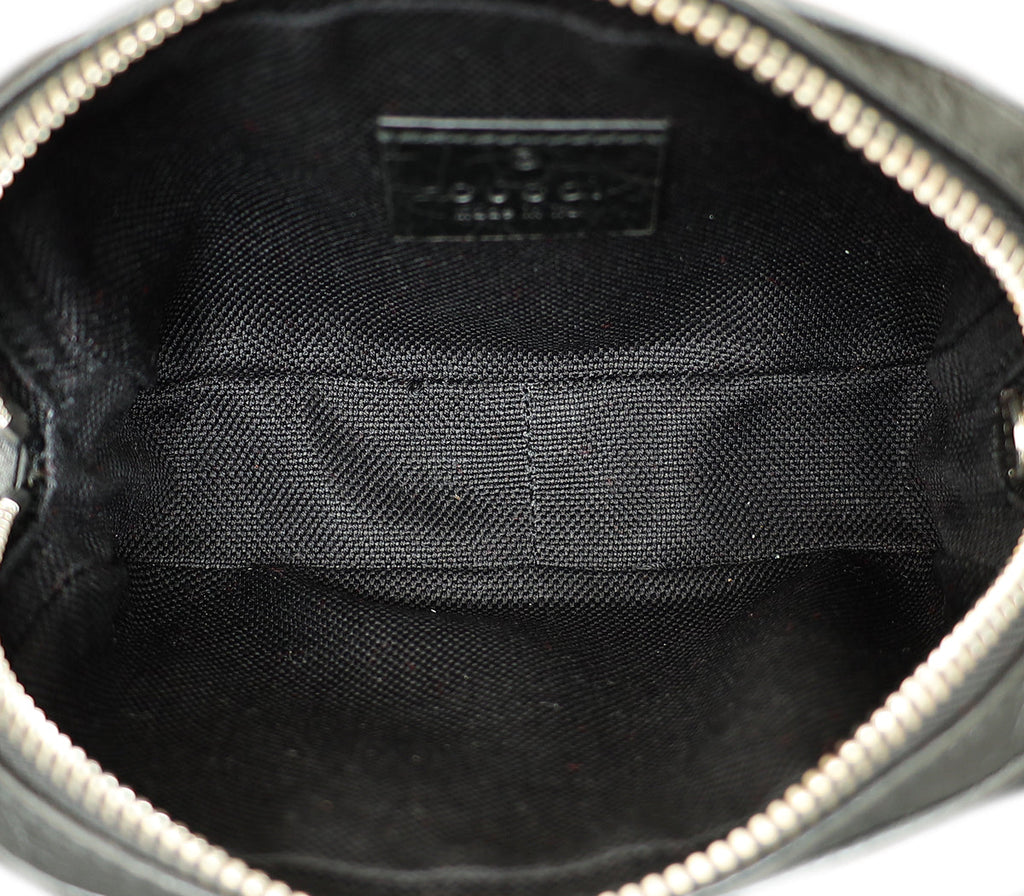 Gucci Black Cracked Morpheus Belt Bag