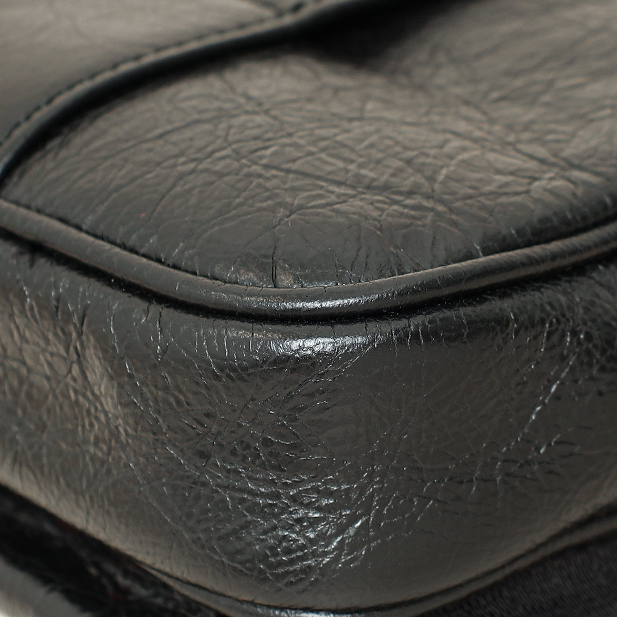 Gucci Black Cracked Morpheus Belt Bag