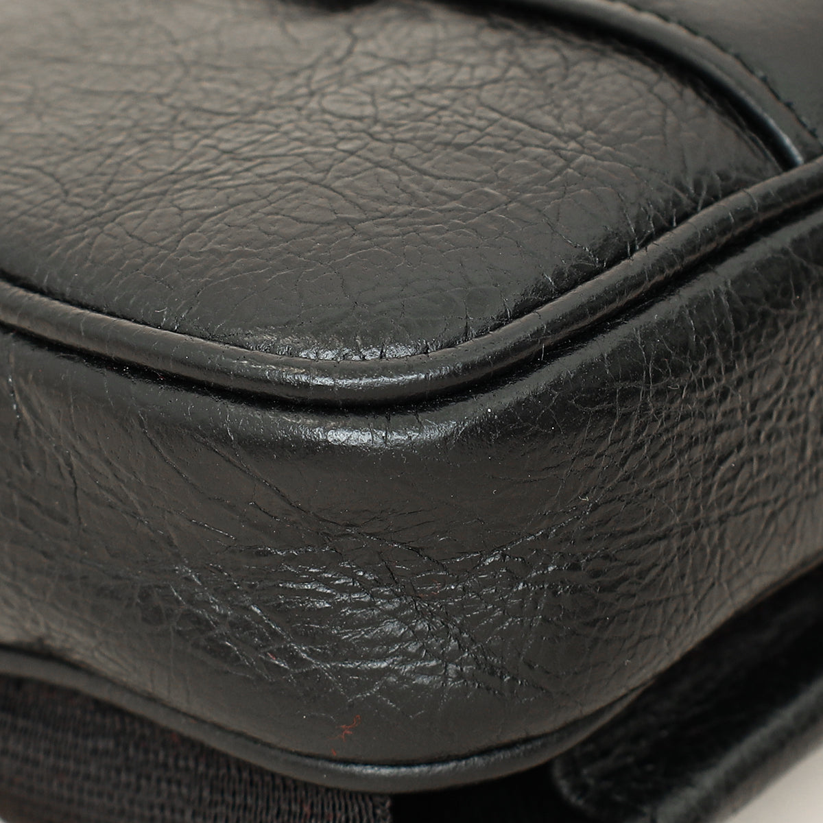 Gucci Black Cracked Morpheus Belt Bag