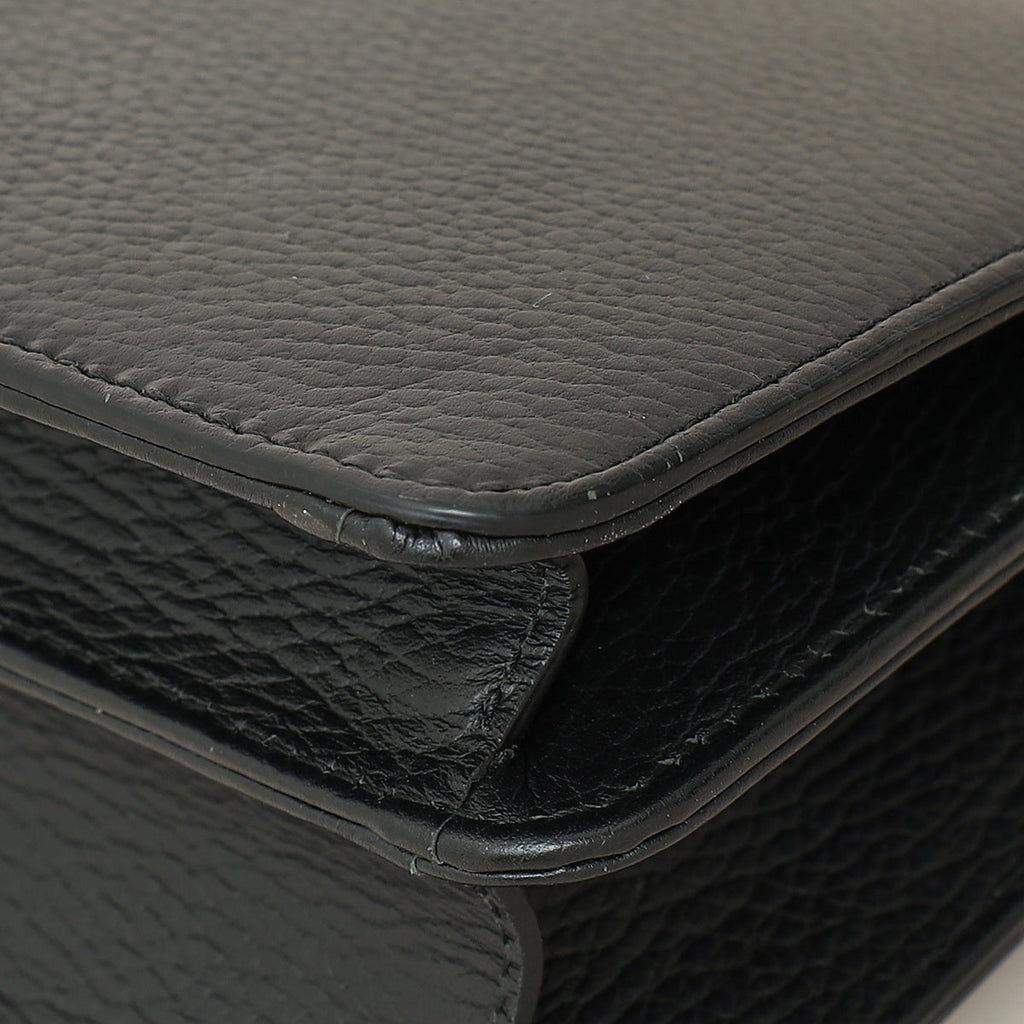 Gucci Black Interlocking G Chain Bag