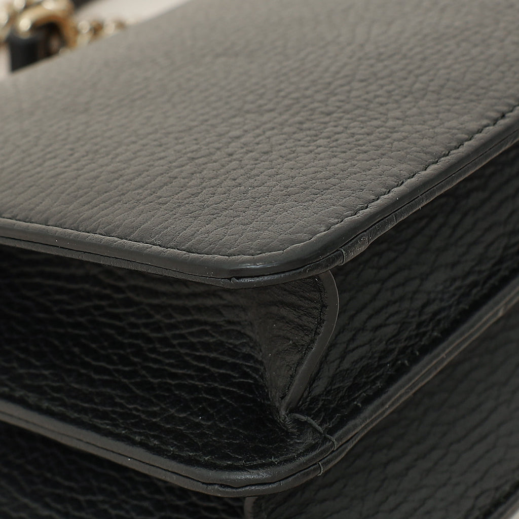 Gucci Black Interlocking G Chain Bag