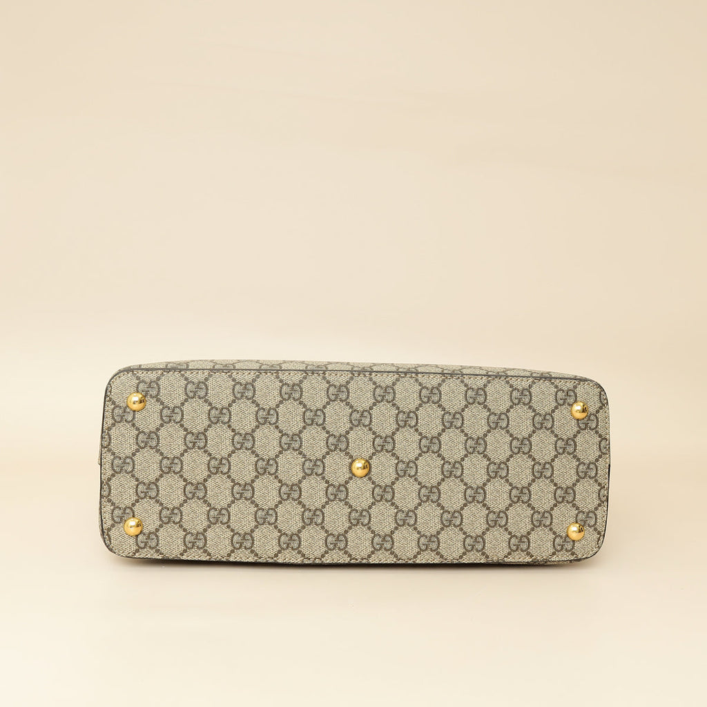 Gucci Bicolor GG Supreme Handles Tote Bag