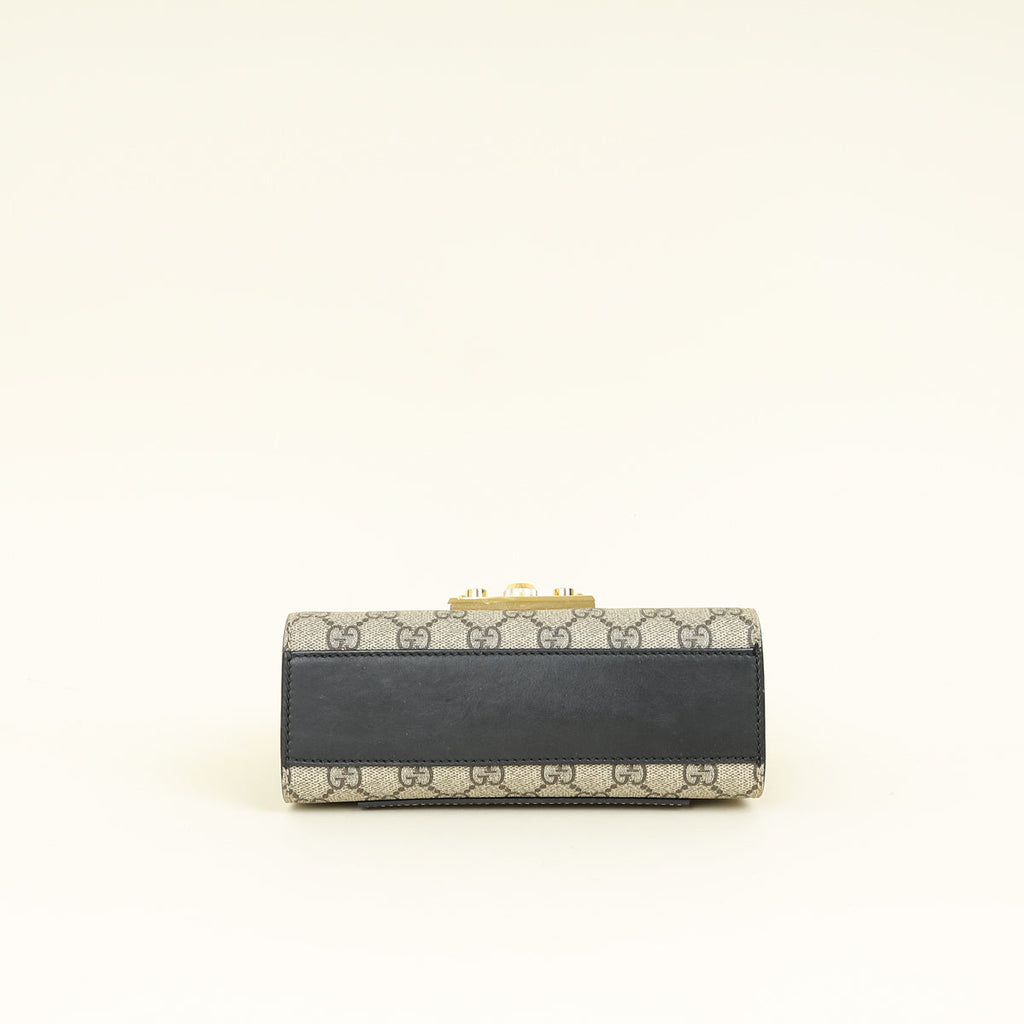Gucci Bicolor GG Supreme Padlock Small Shoulder Bag